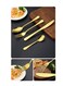 Stainless Steel Gold Cutlery Set Elevate Your Kitchen with Elegant Spoon Knife and Fork Ensemble
