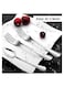 12-Piece Set of Heavy-Duty Stainless Steel Dinner Forks 8 Inches and Spoons 7 Inches Cutlery Set
