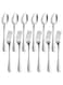 12-Piece Set of Heavy-Duty Stainless Steel Dinner Forks 8 Inches and Spoons 7 Inches Cutlery Set
