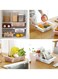 Refrigerator Food Storage Organizer White Pack of 2