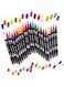 60 Pcs Dual Brush Pens Set with Zipper Case for Drawing and Coloring