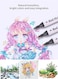 120pcs Dual Tip Markers Set, Assorted Colors Stylish White Body with Black Cloth Bag