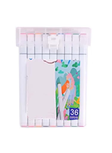 Double-Headed Soft Oily Marker Set - 36 Colors