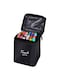36pcs Dual Tip Markers Set, Assorted Colors Stylish Black Body with Black Cloth Bag