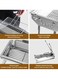 100CM Portable Stainless Steel Charcoal BBQ Grill with Storage Rack (100&times;28&times;76 CM)