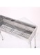 Grill Grates Charcoal Grill Stainless Steel Portable Installation Handle Folding Bbq Cooking Grid Barbecue Tool Kitchen Yard Or Outdoor Park 60X25X25cm