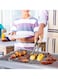 Grill Grates Charcoal Grill Stainless Steel Portable Installation Handle Folding Bbq Cooking Grid Barbecue Tool Kitchen Yard Or Outdoor Park 60X25X25cm