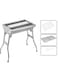 Grill Grates Charcoal Grill Stainless Steel Portable Installation Handle Folding Bbq Cooking Grid Barbecue Tool Kitchen Yard Or Outdoor Park 60X25X25cm