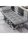 Folding Camping Cots &ndash; Your Comfortable Techno Fabric Sleeping Bed Solution with Leather-Like Feel in Dark Gray