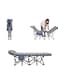 Folding Camping Cots &ndash; Your Comfortable Techno Fabric Sleeping Bed Solution with Leather-Like Feel in Dark Gray