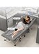 Folding Camping Cots &ndash; Your Comfortable Techno Fabric Sleeping Bed Solution with Leather-Like Feel in Dark Gray