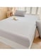 Waterproof Fitted Bedding Topper Set 200 x 220 cm - Light Grey Protect Your Mattress and Pillows Includes 2 Pillowcases
