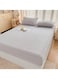 Waterproof Fitted Bedding Topper Set 150 x 200 cm - Light Grey Protect Your Mattress and Pillows Includes 2 Pillowcases