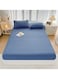 Waterproof Fitted Bedding Topper Set 180 x 200 cm - Blue Protect Your Mattress and Pillows Includes 2 Pillowcases