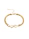 Gold Color Infinity Bracelet for Women Adjustable Mesh Chain with Crystal Detailing