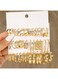 18-Pair Gold Colour Tone Hoop Earrings Set Assorted Sizes &amp; Designs