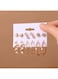 6 Pair Gold Color Earring Set for Women Pearl, Hoop &amp; Stud