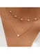 Elegant Double Layer Gold Necklace with Pearls &amp; Heart Pendant Alloy Jewelry for Women