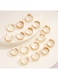 16-Piece Gold Color Ring Set for Women Sizes 4.15, 5, 5.25, 5.5, 5.6, 6, 6.5, 6.6, 7, 7.25, 7.5, 7.6