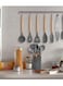 12 Pieces In 1 Set Silicone Kitchen Accessories Cooking Tools Kitchenware Silicone Utensils With Wooden Handles