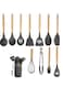12 Pieces In 1 Set Silicone Kitchen Accessories Cooking Tools Kitchenware Silicone Utensils With Wooden Handles