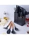 19-Piece Black / Gray Silicone Kitchen Utensil Set with Knives, Cutting Board, and Gadgets