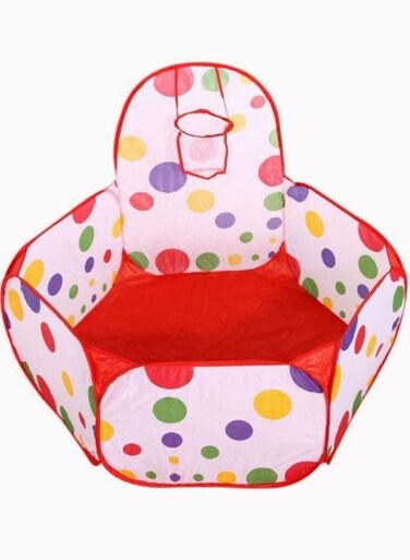 Indoor and Outdoor Fun Ball Pit Play Tent with Basketball Hoop for Kids and Toddlers Balls Not Included