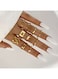 Trendy Gold Color 10-Pcs Women's Fashion Ring Set