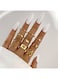 Trendy Gold Color 10-Pcs Women's Fashion Ring Set