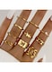 Trendy Gold Color 10-Pcs Women's Fashion Ring Set