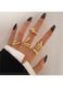 5PCS Vintage Gold-Tone Snake Ring Set