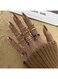 10-Piece Gold Color Fashion Ring Set for Women Trendy Mixed Designs