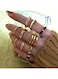 10-Piece Gold Color Fashion Ring Set for Women Trendy Mixed Designs