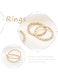 8-Piece Gold Color Fashion Ring Set for Women Mixed Designs