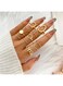 11 Pcs Gold -Tone Minimalist Geometric Ring Set