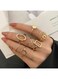 11 Pcs Gold -Tone Minimalist Geometric Ring Set
