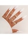 Trendy Gold Color Plated Women&rsquo;s Ring Set 8pcs Minimal &amp; Stylish Fashion Rings
