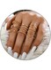 8 Pcs Gold Color Fashion Ring Set