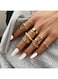 10 Pcs Gold Color Fashion Ring Set