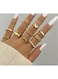 10 Pcs Gold Color Fashion Ring Set