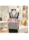 4-Piece Mum's Baby Travel Bag Set Grey and Pink