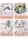 Floral Print Mums Baby Travel Bag Blue