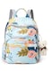 Floral Print Mums Baby Travel Bag Blue