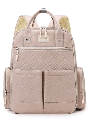 Stylish Khaki Large Capacity Baby Travel Bag for Mums