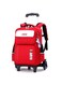 Red Six-Wheel Trolley School Bag