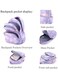Pastel Galaxy Six-Wheel Trolley School Bag in Purple