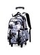 Children's Rolling Trolley Backpack in Black