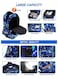 Geometric Burst School Bag Blue