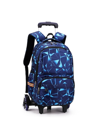 Geometric Burst School Bag Blue