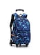Geometric Burst School Bag Blue